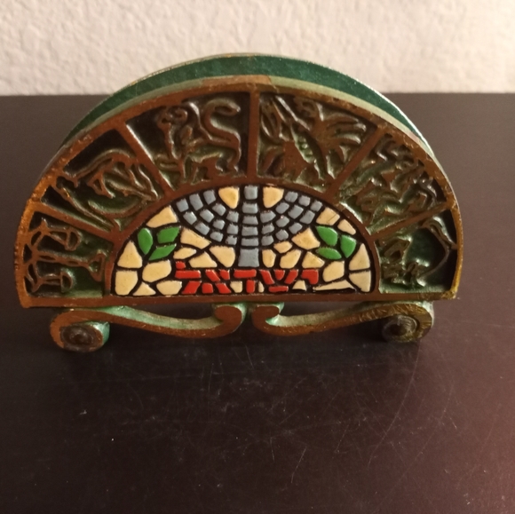 Israeli Bronze Napkin or Letter Holder - Picture 2 of 5
